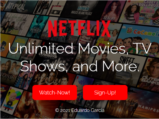 Netflix Landing Page